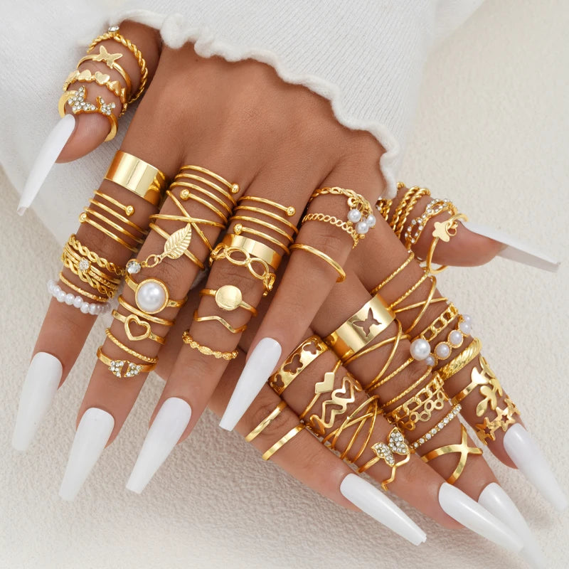 Vintage Ring-Set – 58-teilig