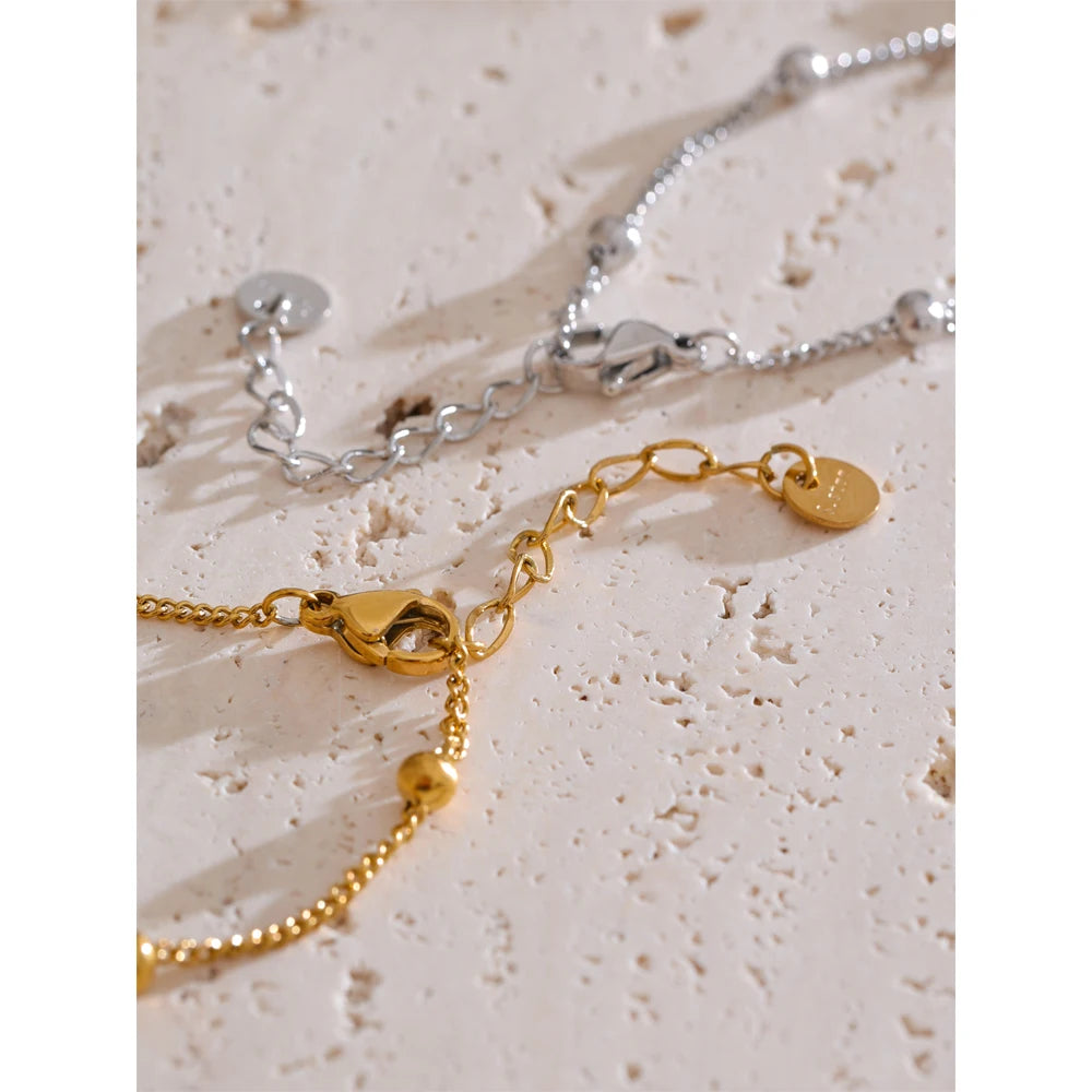 Yhpup Edelstahl Handkette Handgelenk mit Finger Modeaccessoires Armband für Frauen Gold Platin PVD plattiert schicker Schmuck