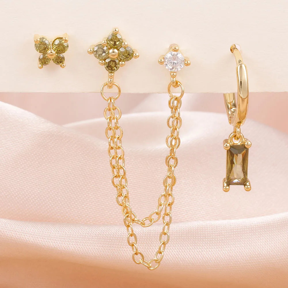 Elegant Zircon Hoops