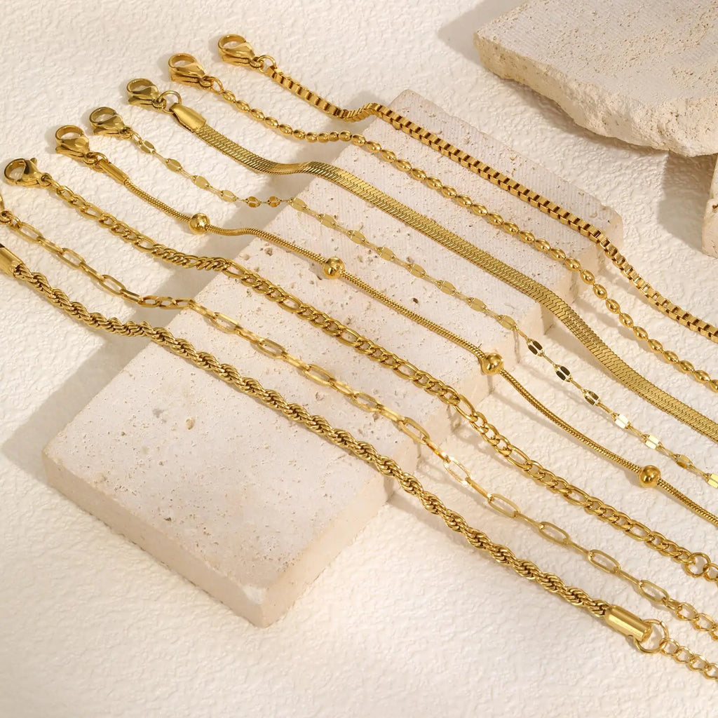 Golden Stackable Steel Bracelet