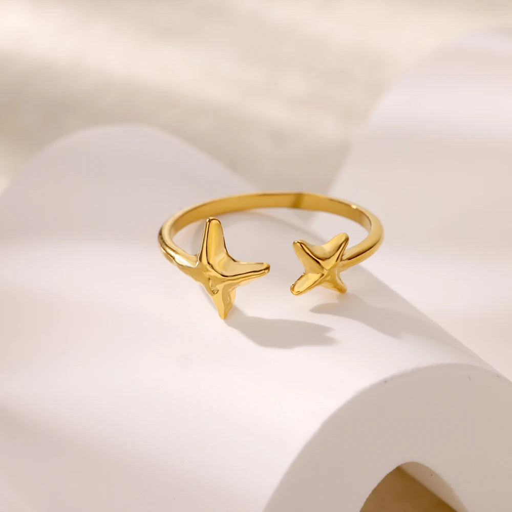 Golden Evil Eye Zircon Ring