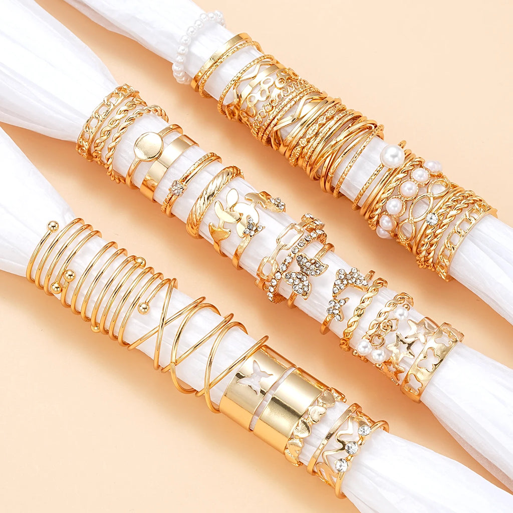 Vintage Ring-Set – 58-teilig