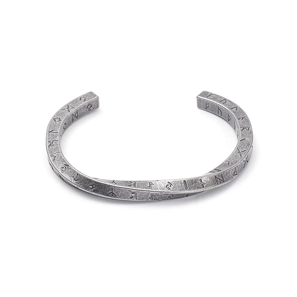 Viking Rune Mobius Steel Bracelet