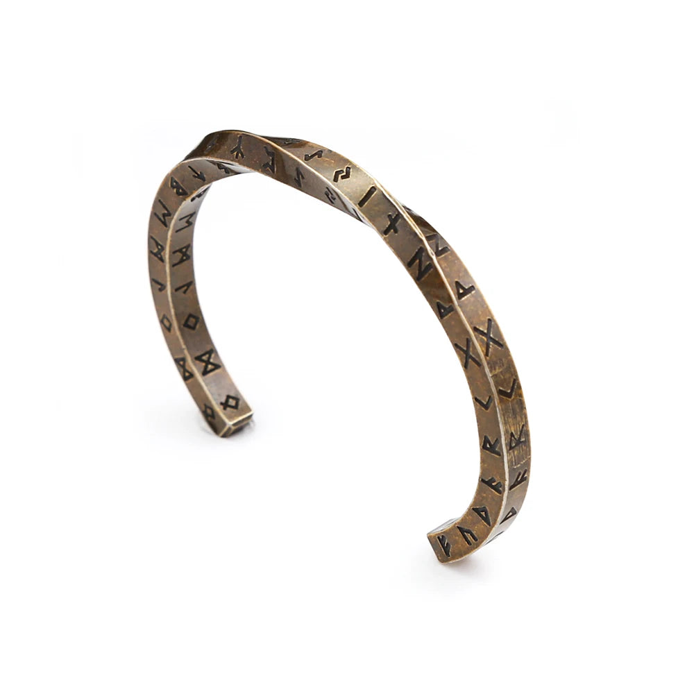 Viking Rune Mobius Steel Bracelet