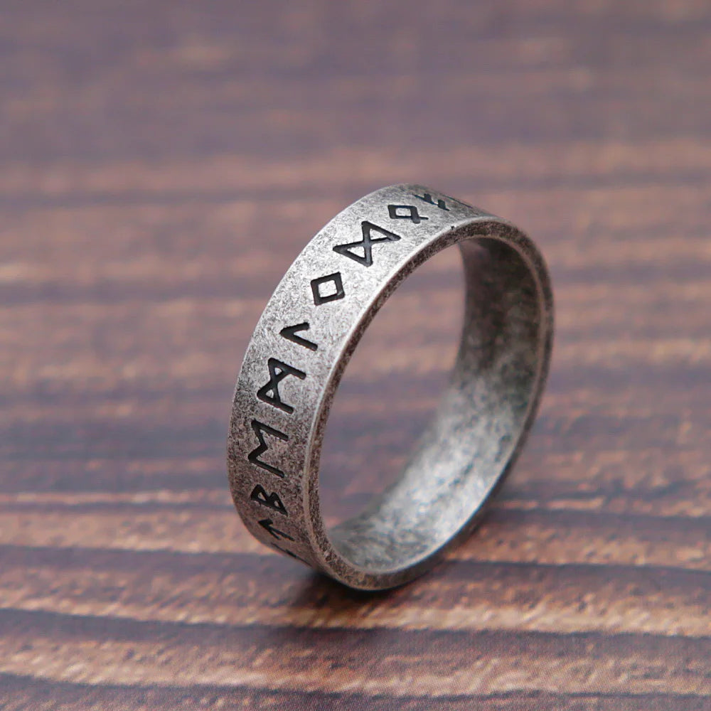Viking Rune Steel Ring
