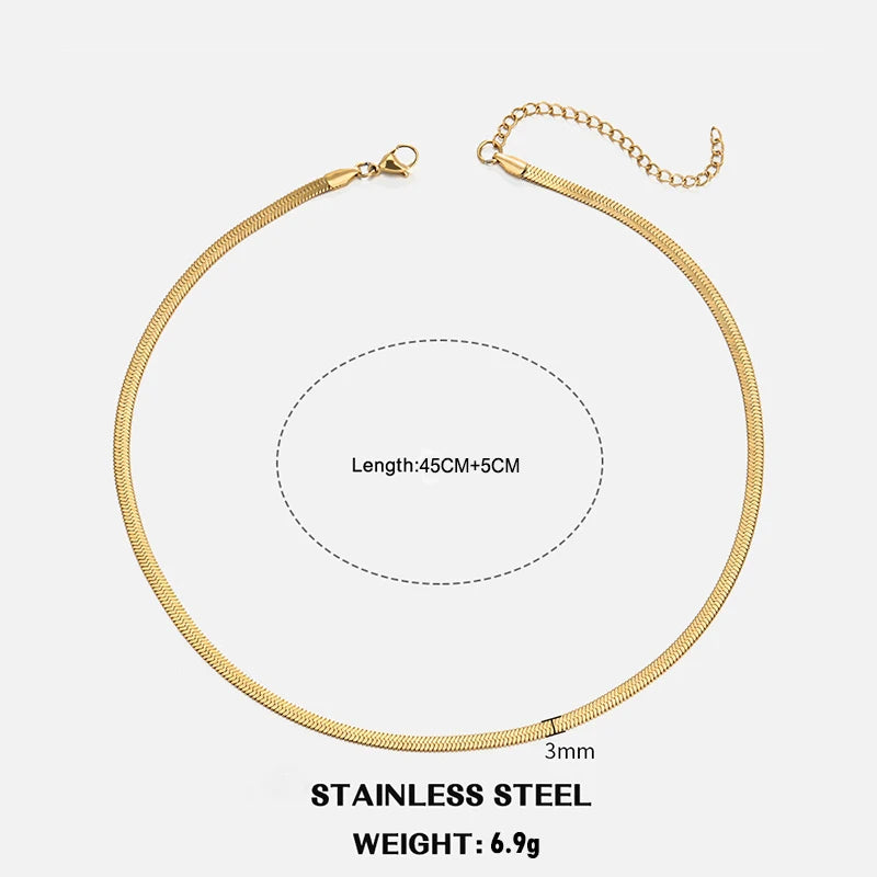 Minimal Steel Chain Necklace
