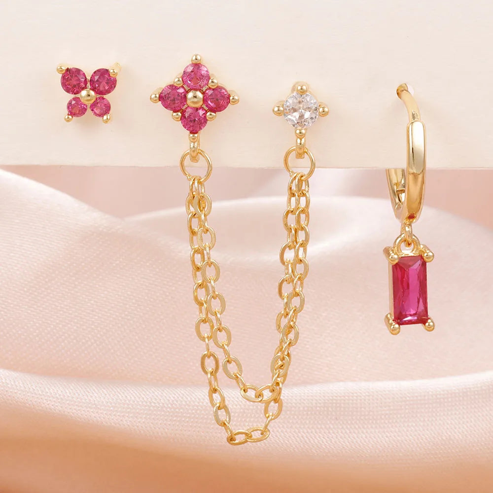 Elegant Zircon Hoops