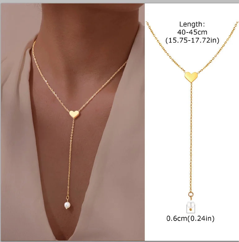 Round Zircon Steel Necklace