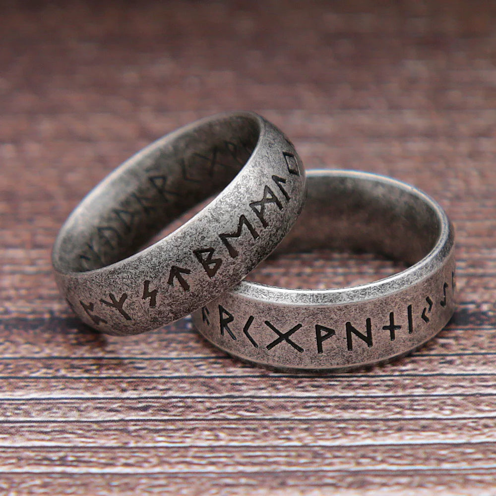 Viking Rune Steel Ring