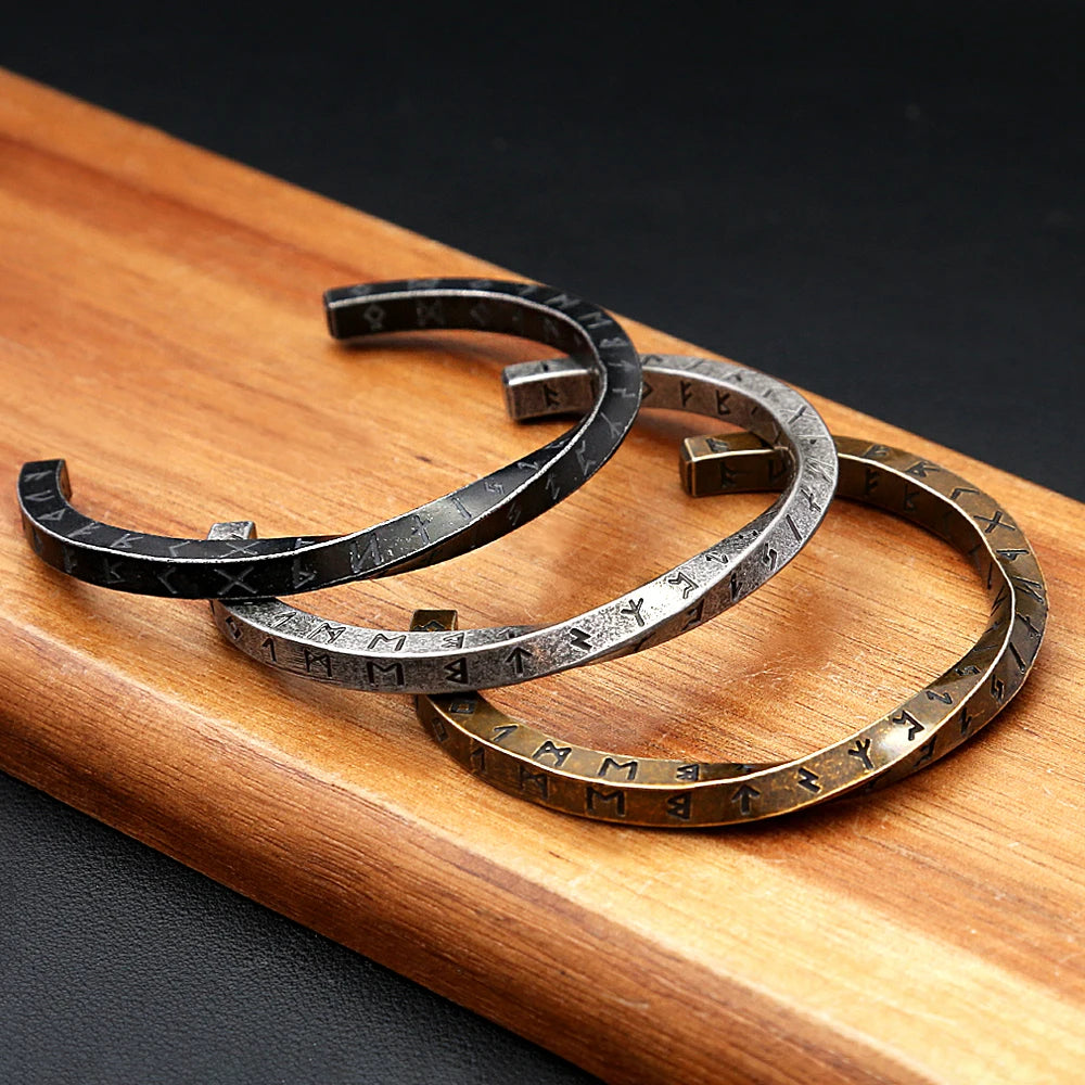 Viking Rune Mobius Steel Bracelet