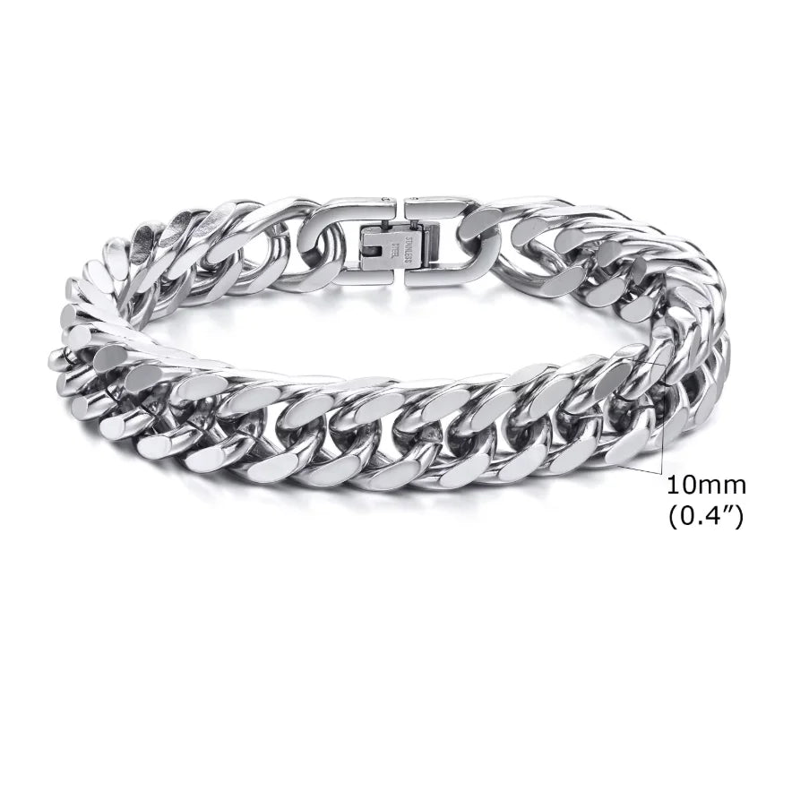 Vintage Steel Chain Bracelet
