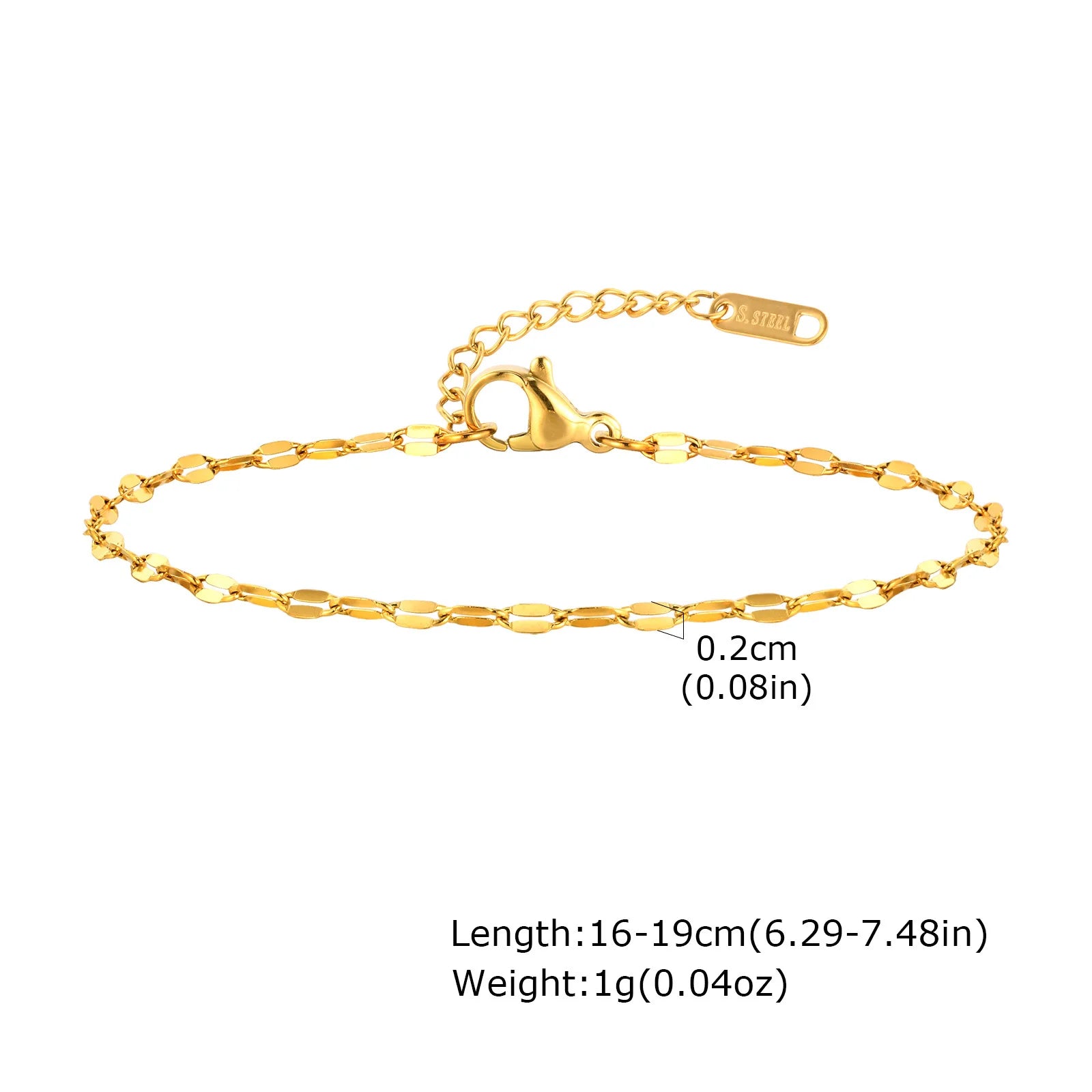 Golden Stackable Steel Bracelet