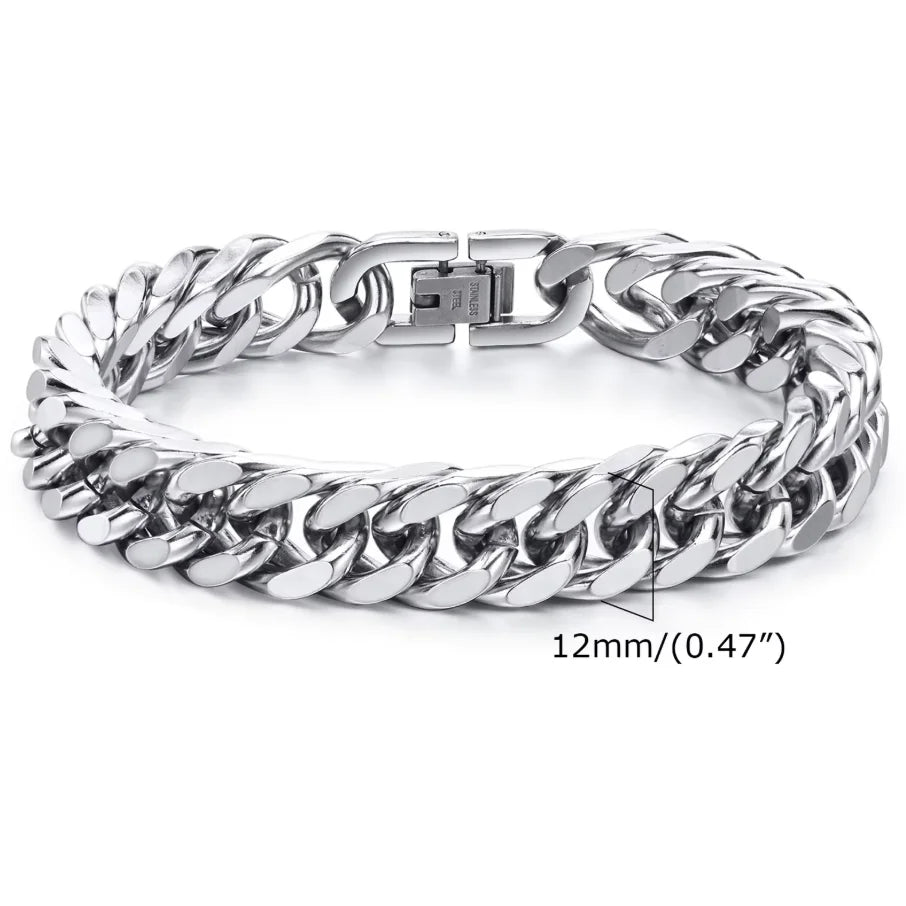 Vintage Steel Chain Bracelet